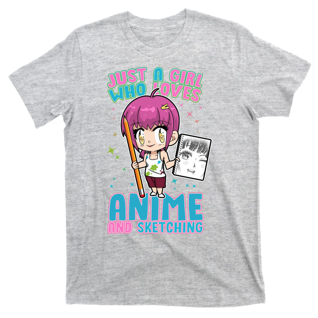Just A Girl Who Loves Anime And Sketching T-Shirt