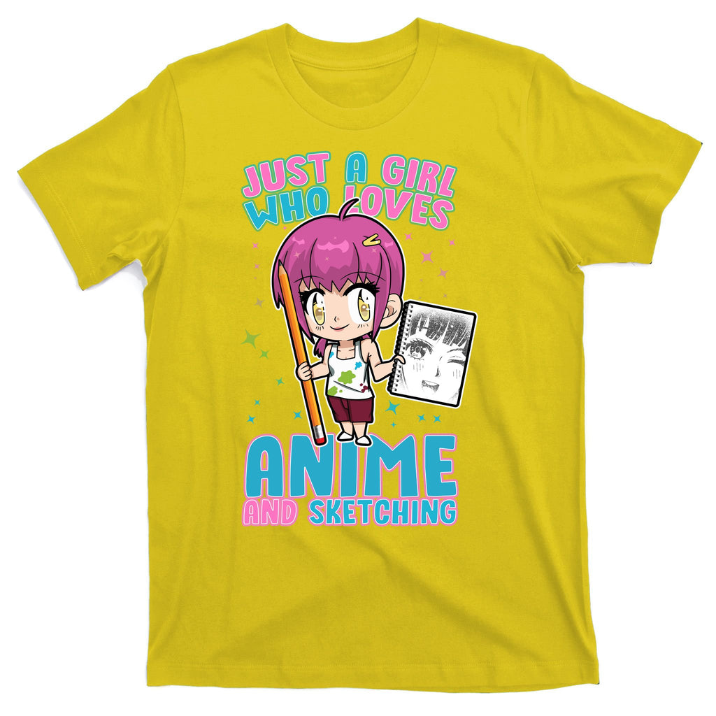 Just A Girl Who Loves Anime And Sketching T-Shirt