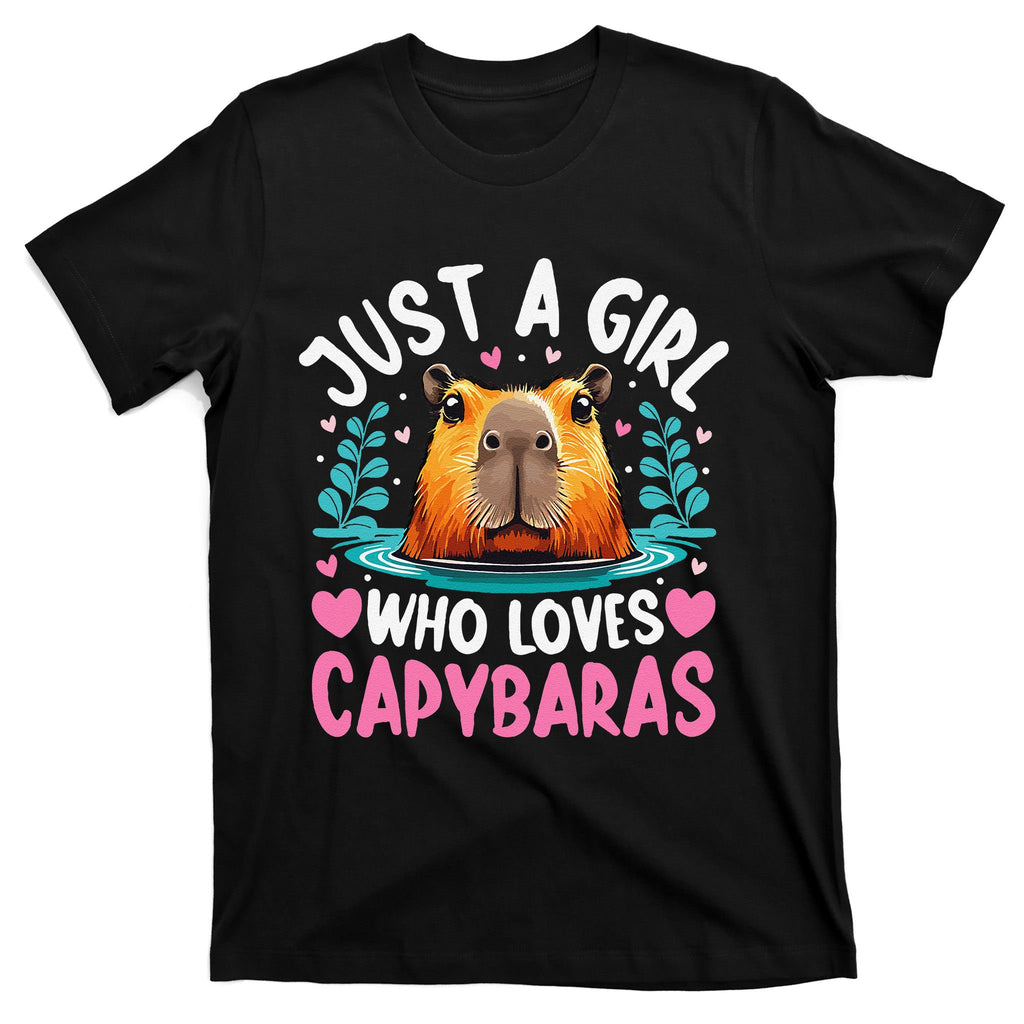 Just A Girl Who Loves Capybaras Cute Rodent Women T-Shirt