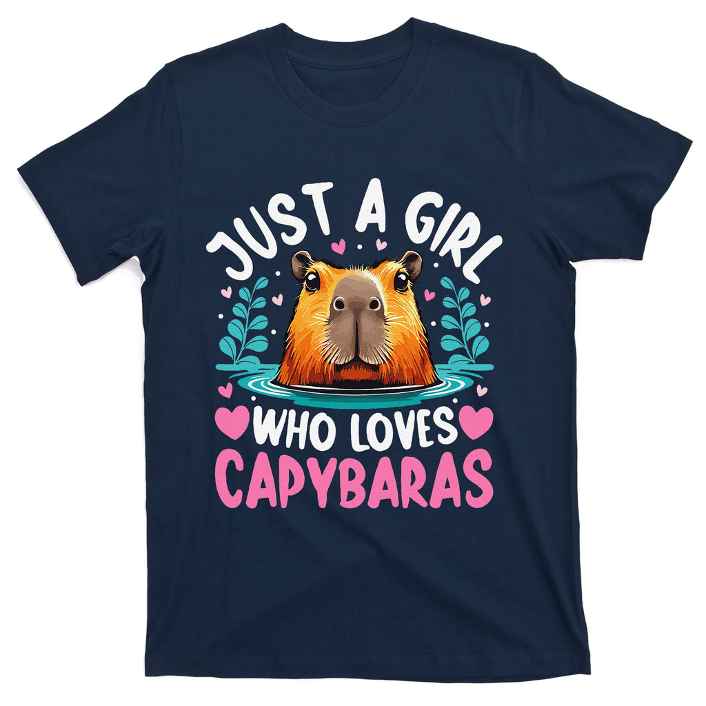 Just A Girl Who Loves Capybaras Cute Rodent Women T-Shirt