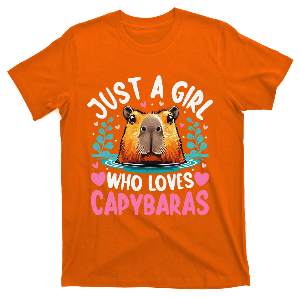 Just A Girl Who Loves Capybaras Cute Rodent Women T-Shirt