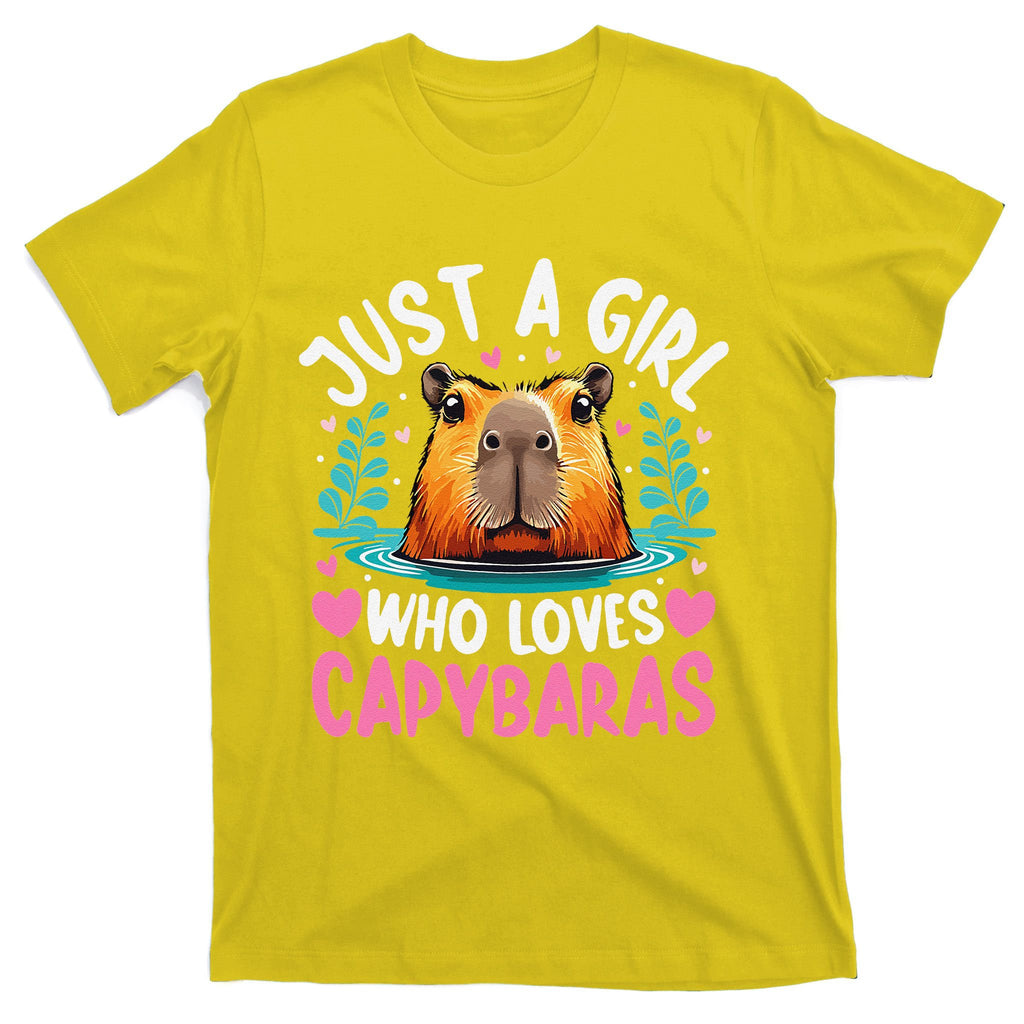 Just A Girl Who Loves Capybaras Cute Rodent Women T-Shirt