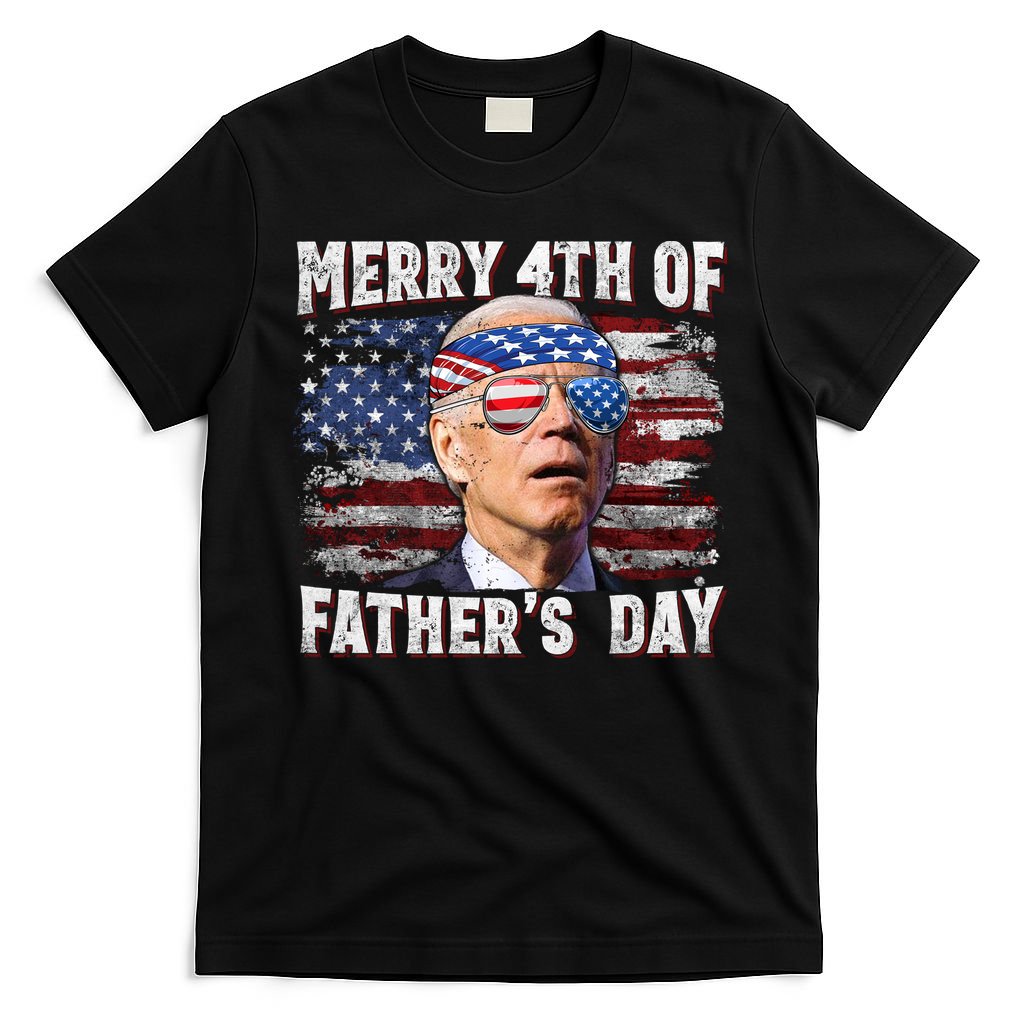Joe Biden 4th Of July Shirts Merry 4th Of Fathers Day American US Flag T-Shirt