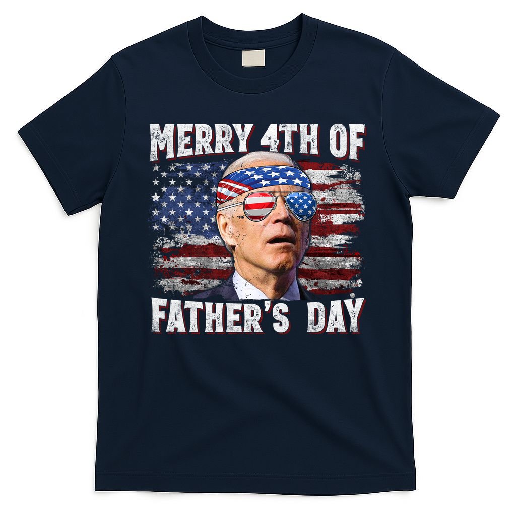 Joe Biden 4th Of July Shirts Merry 4th Of Fathers Day American US Flag T-Shirt