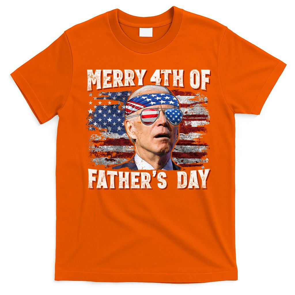 Joe Biden 4th Of July Shirts Merry 4th Of Fathers Day American US Flag T-Shirt