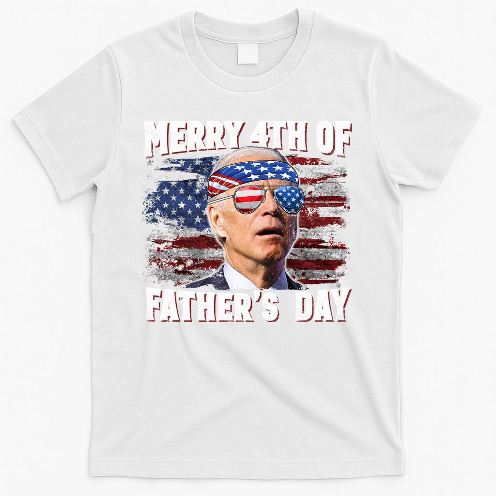 Joe Biden 4th Of July Shirts Merry 4th Of Fathers Day American US Flag T-Shirt