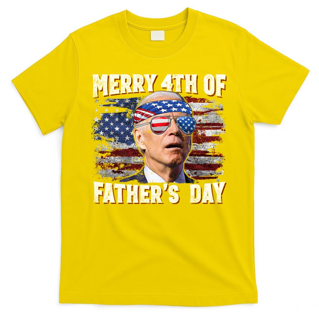 Joe Biden 4th Of July Shirts Merry 4th Of Fathers Day American US Flag T-Shirt
