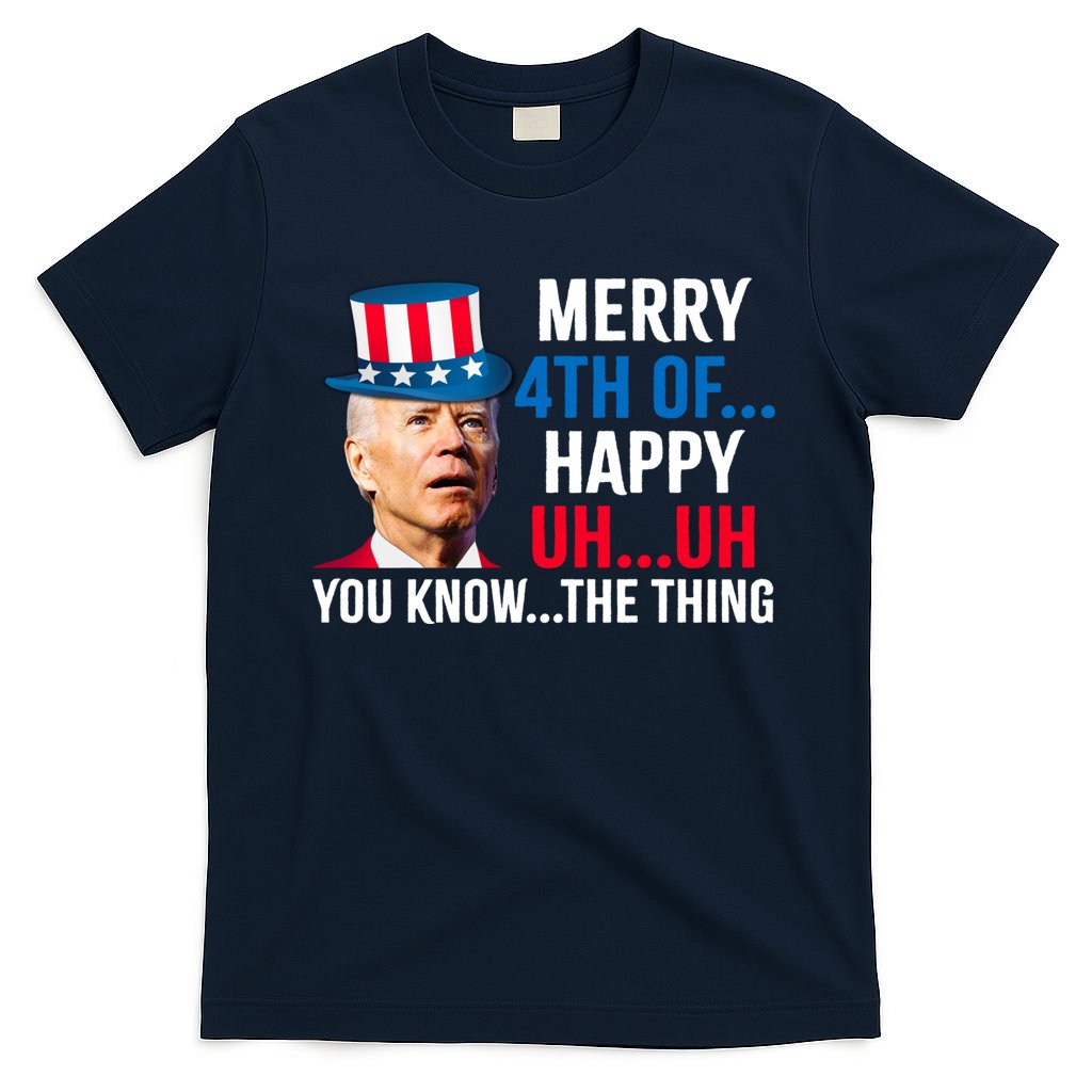 Joe Biden Confused Merry Happy Funny 4th Of July T-Shirt
