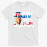 Joe Biden Confused Merry Happy Funny 4th Of July T-Shirt