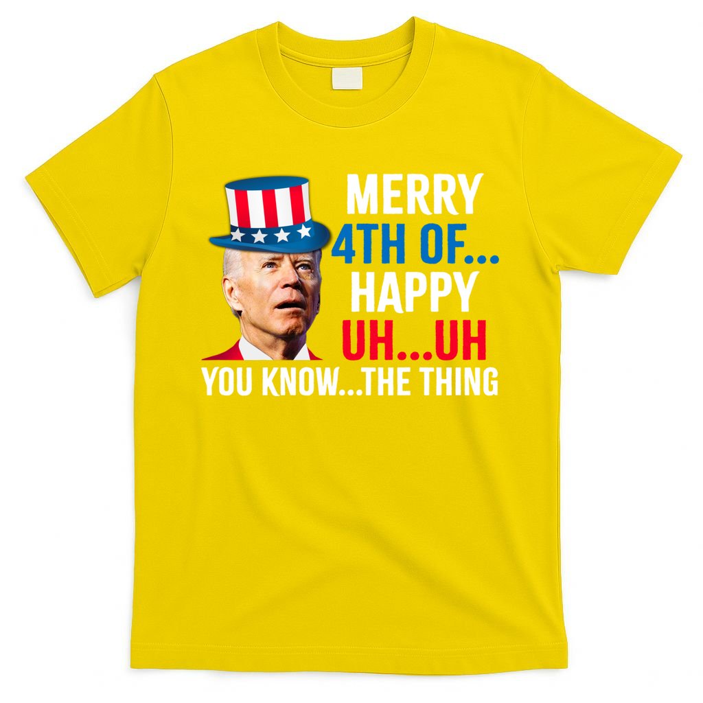 Joe Biden Confused Merry Happy Funny 4th Of July T-Shirt