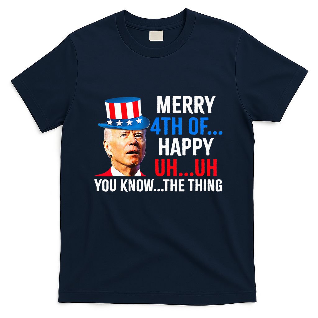 Joe Biden Dazed Biden Confused Merry Happy Funny 4th Of July T-Shirt