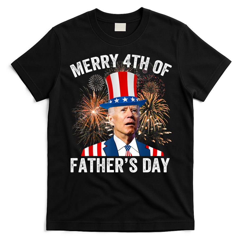 Joe Biden Merry 4th Of Fathers Day Funny 4th Of July T-Shirt