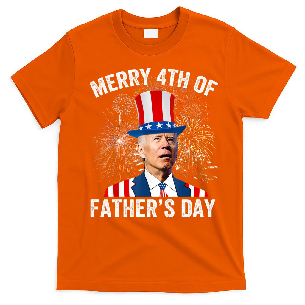 Joe Biden Merry 4th Of Fathers Day Funny 4th Of July T-Shirt