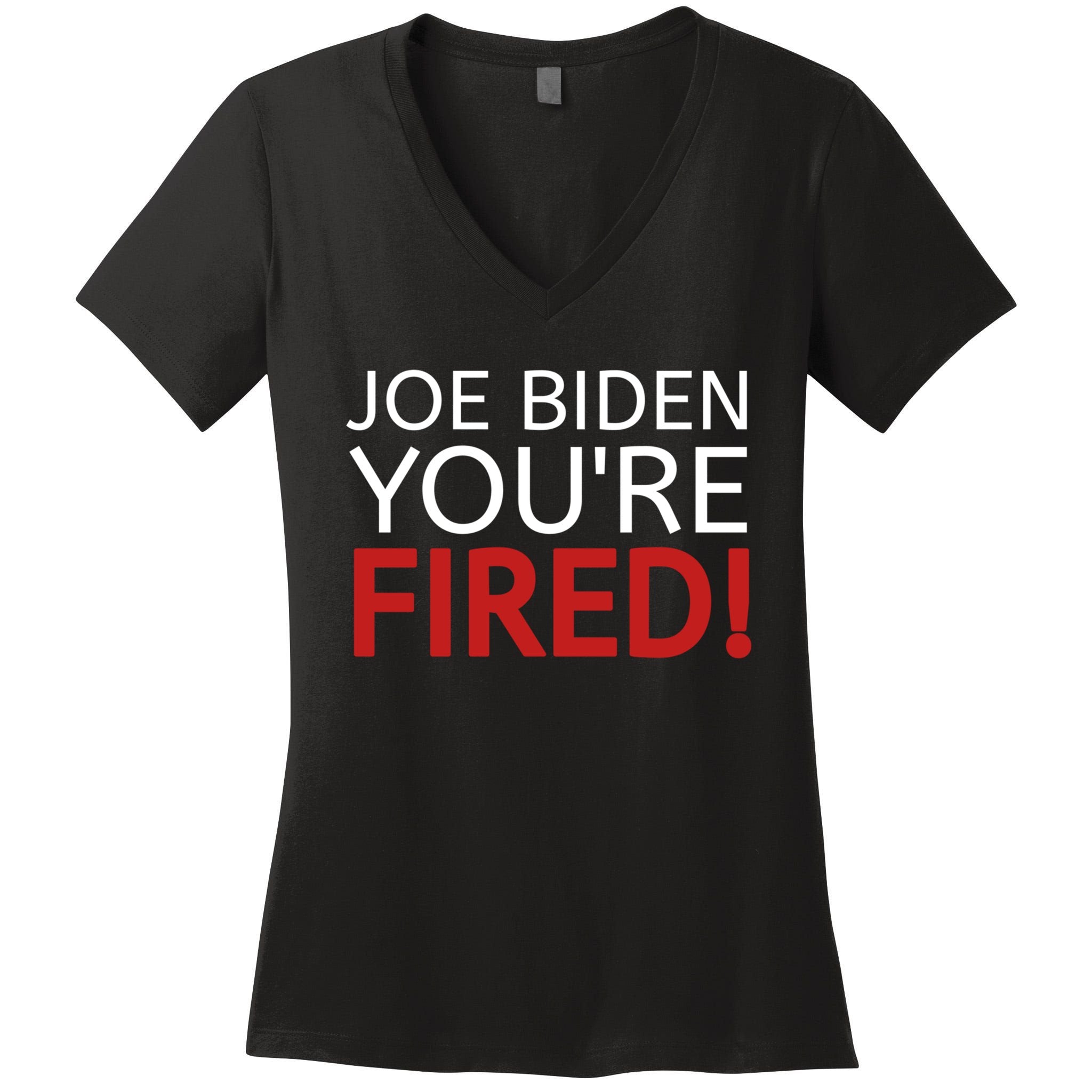 Joe Biden YouRe Fired Gift Antibiden Election 2024 Trump Gift Women's V-Neck T-Shirt