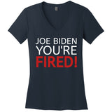 Joe Biden YouRe Fired Gift Antibiden Election 2024 Trump Gift Women's V-Neck T-Shirt