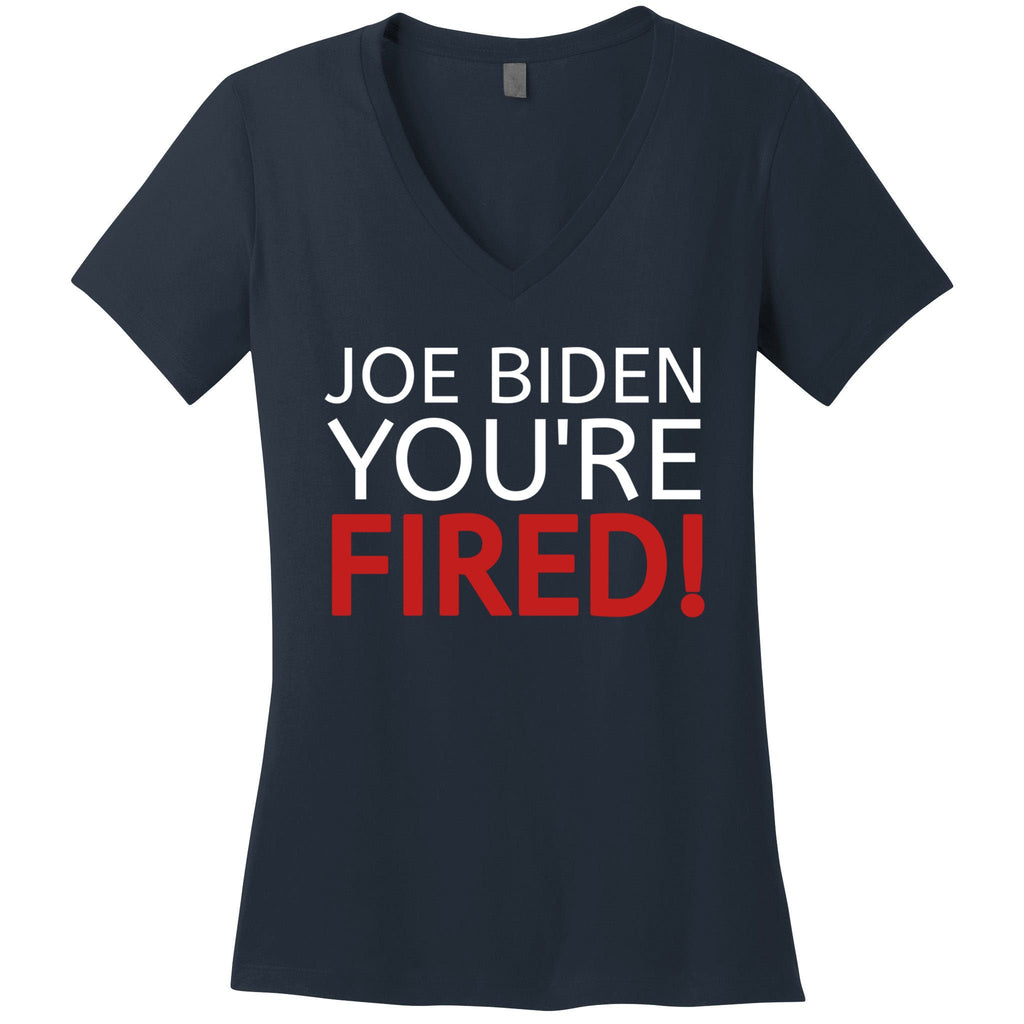 Joe Biden YouRe Fired Gift Antibiden Election 2024 Trump Gift Women's V-Neck T-Shirt