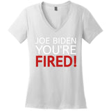 Joe Biden YouRe Fired Gift Antibiden Election 2024 Trump Gift Women's V-Neck T-Shirt