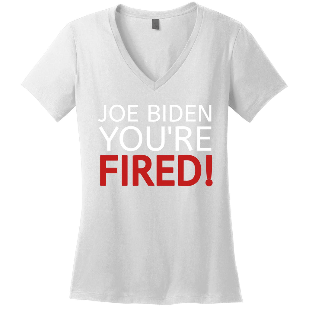 Joe Biden YouRe Fired Gift Antibiden Election 2024 Trump Gift Women's V-Neck T-Shirt