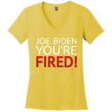 Joe Biden YouRe Fired Gift Antibiden Election 2024 Trump Gift Women's V-Neck T-Shirt