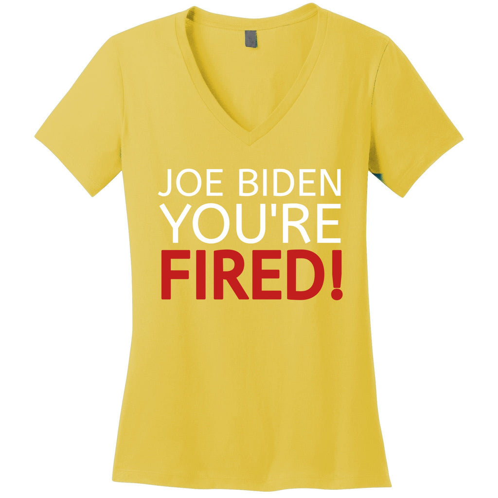 Joe Biden YouRe Fired Gift Antibiden Election 2024 Trump Gift Women's V-Neck T-Shirt