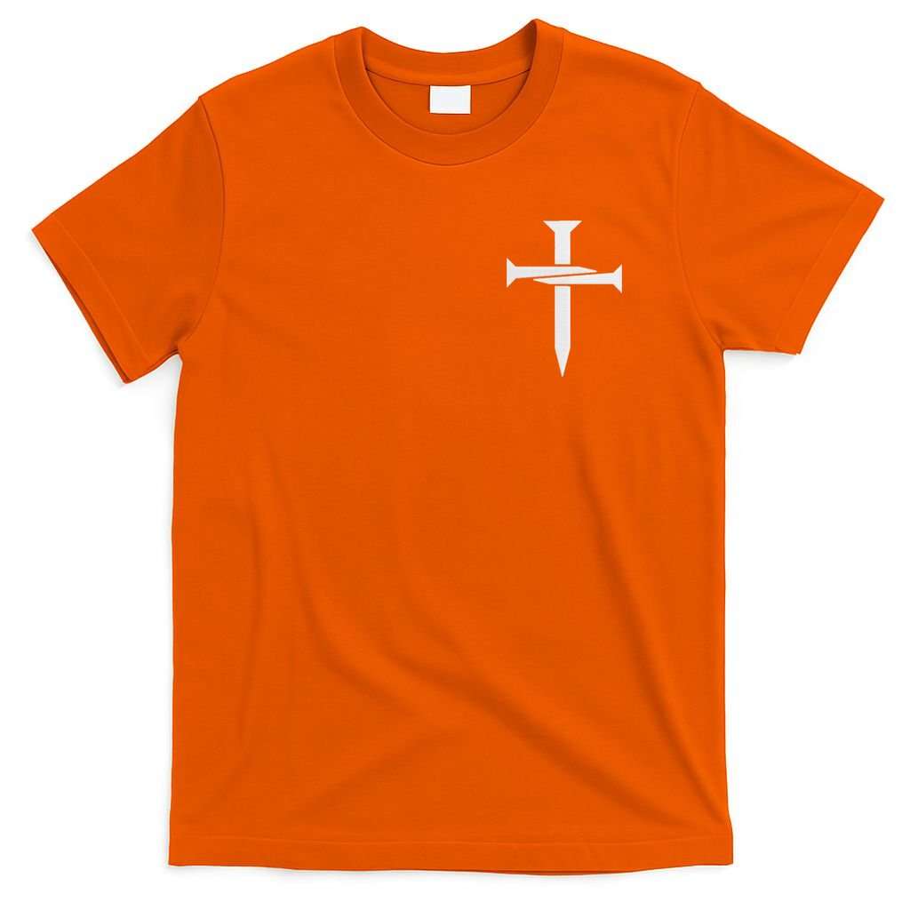 Jesus Christ 3 Nails Cross Christian Hope Faith Love Embroidered Embroidered T-Shirt