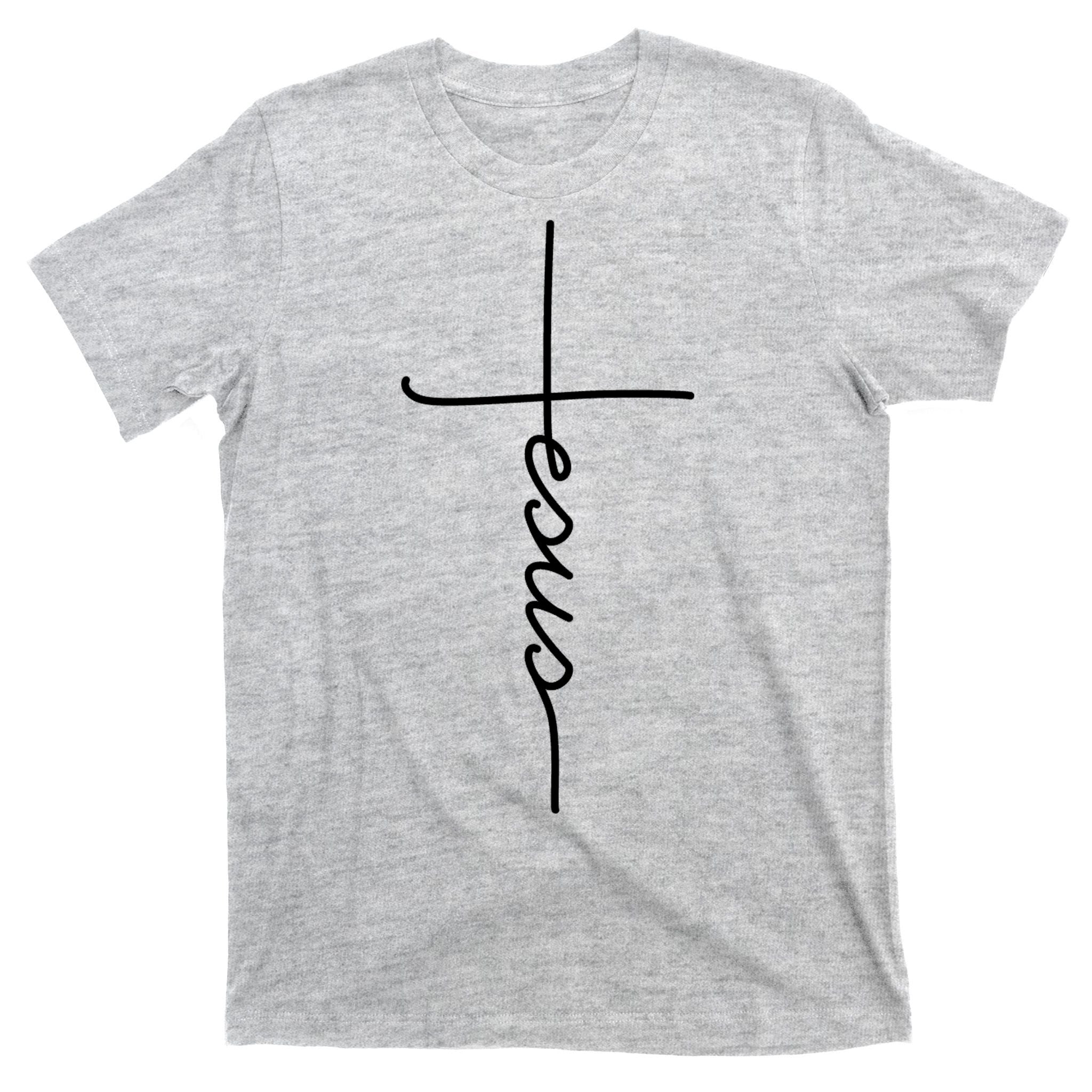 Jesus Christ Faith Christian Cross Logo T-Shirt