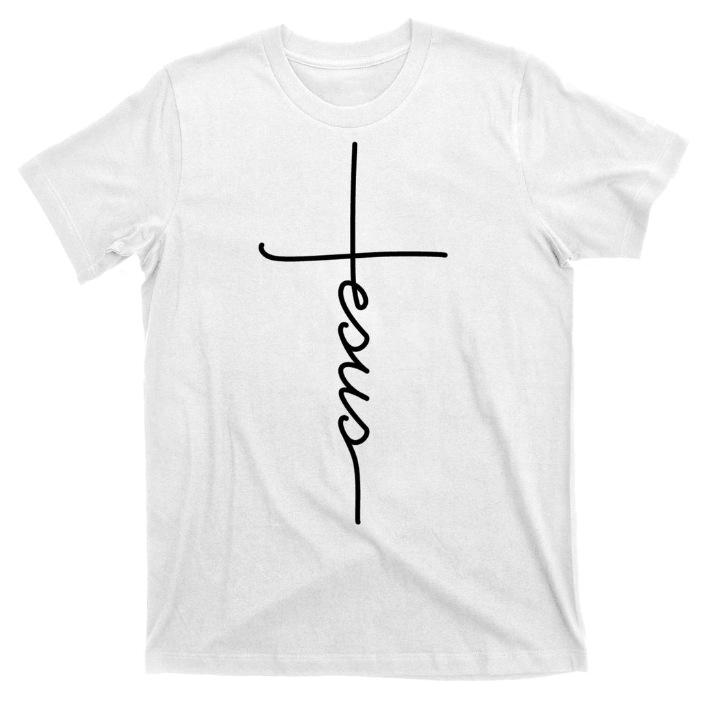 Jesus Christ Faith Christian Cross Logo T-Shirt