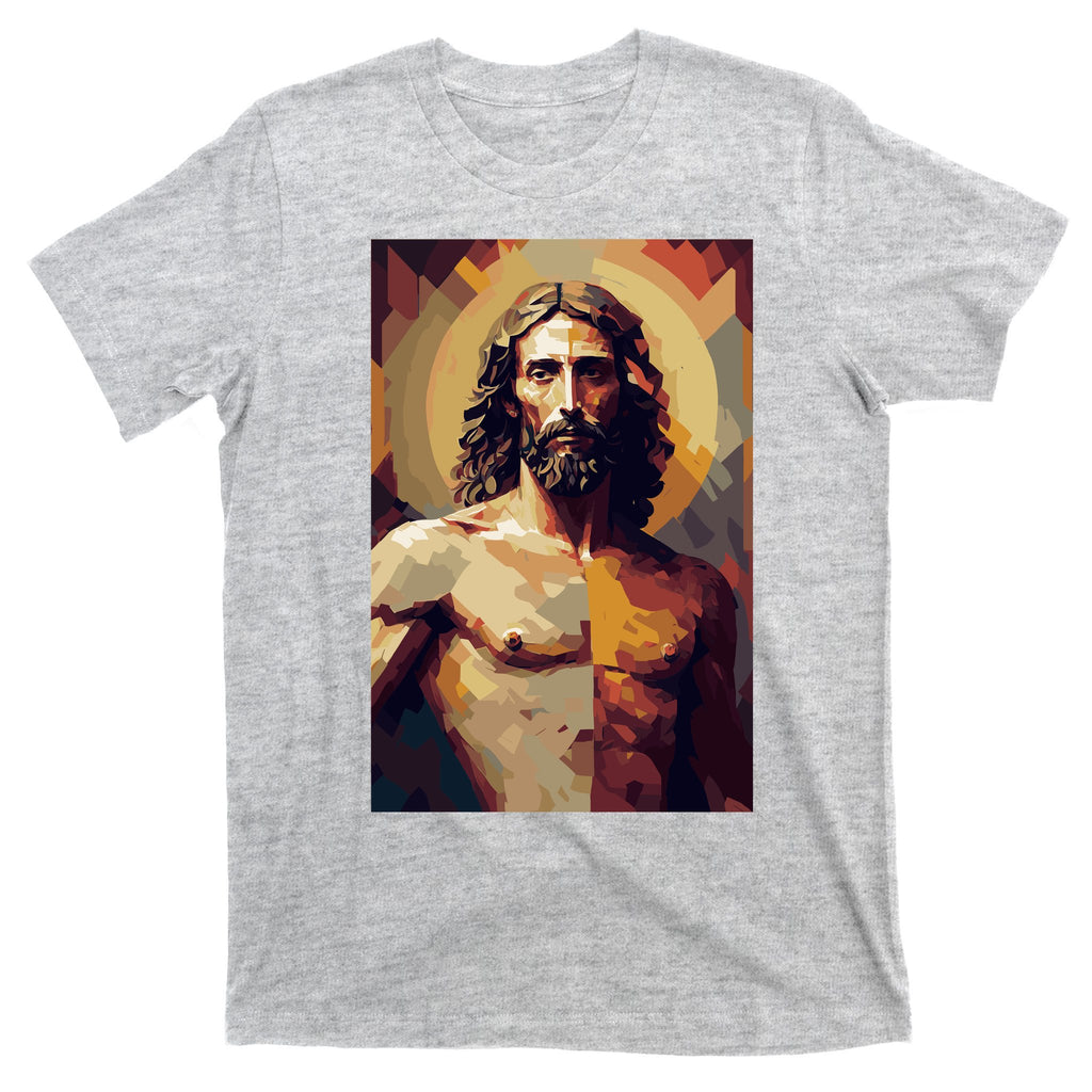Jesus Christ Stained Glass Art T-Shirt