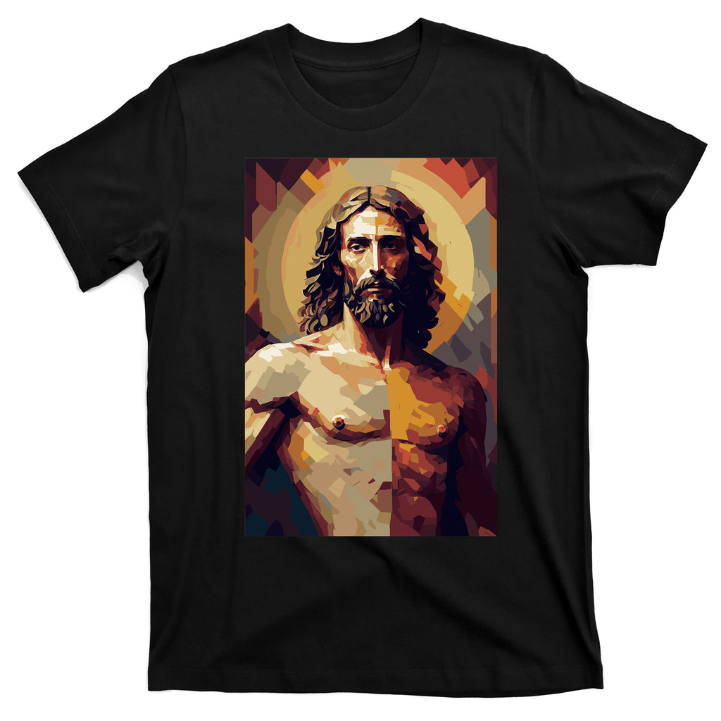 Jesus Christ Stained Glass Art T-Shirt