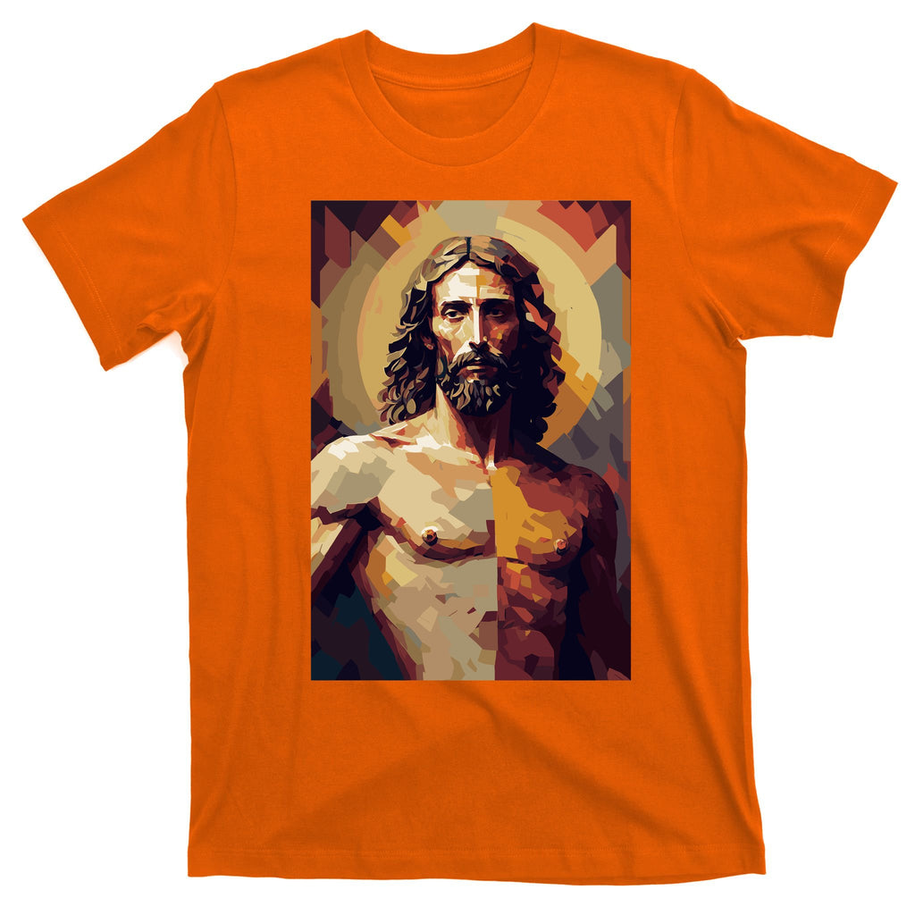 Jesus Christ Stained Glass Art T-Shirt