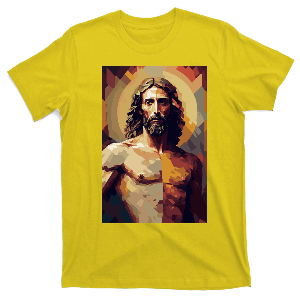 Jesus Christ Stained Glass Art T-Shirt