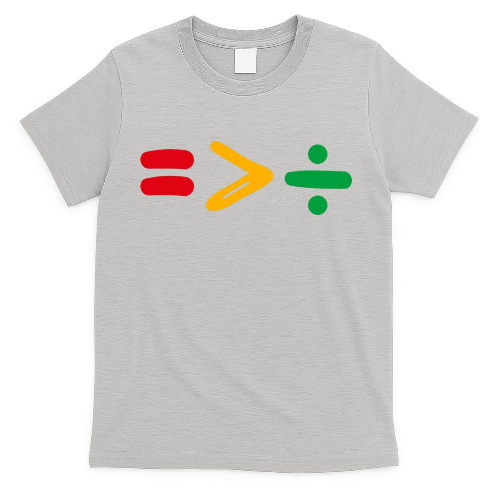 Juneteenth Equality Is Greater Than Division Afro T-Shirt