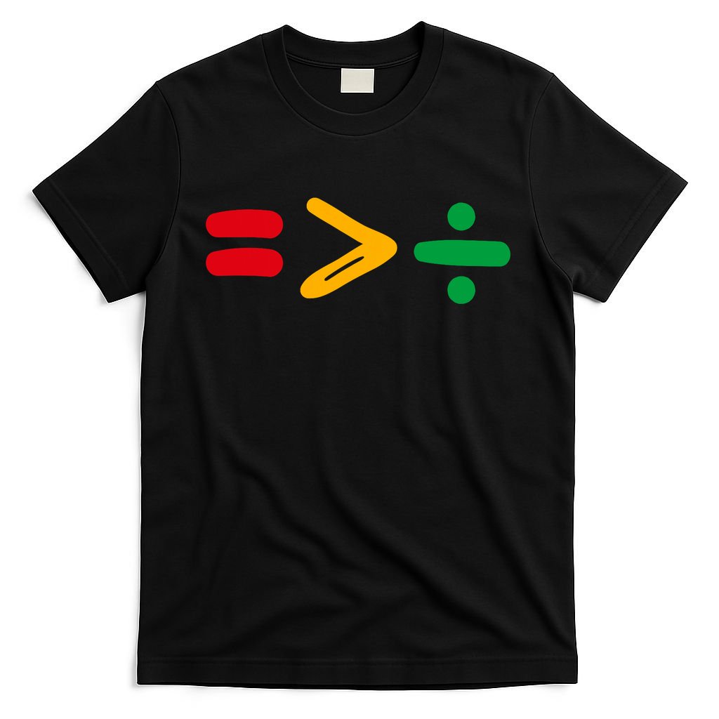 Juneteenth Equality Is Greater Than Division Afro T-Shirt