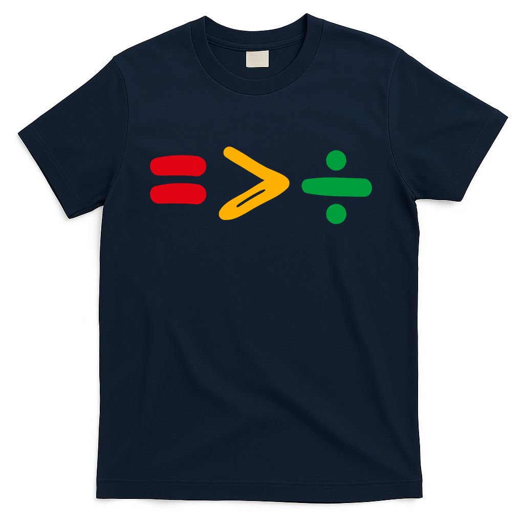 Juneteenth Equality Is Greater Than Division Afro T-Shirt