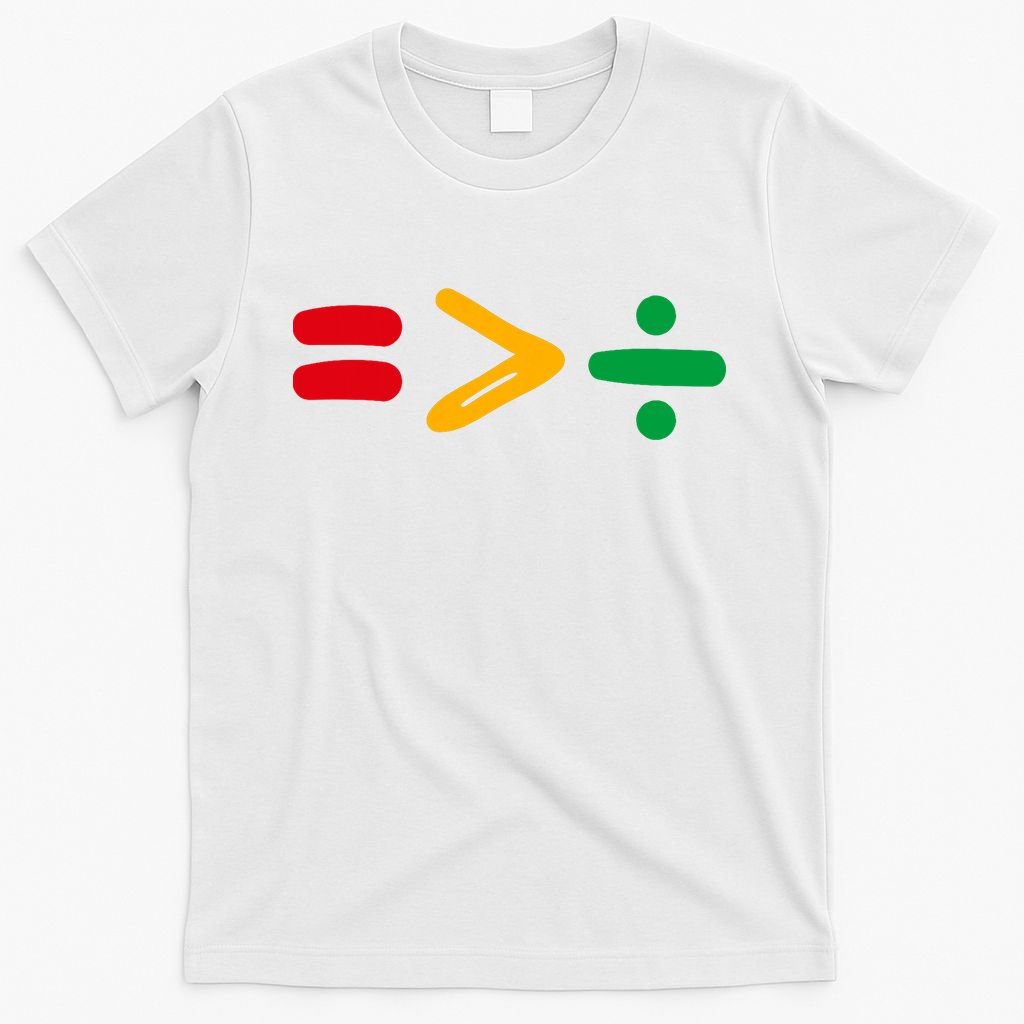 Juneteenth Equality Is Greater Than Division Afro T-Shirt