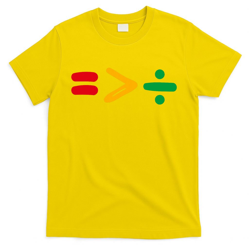 Juneteenth Equality Is Greater Than Division Afro T-Shirt