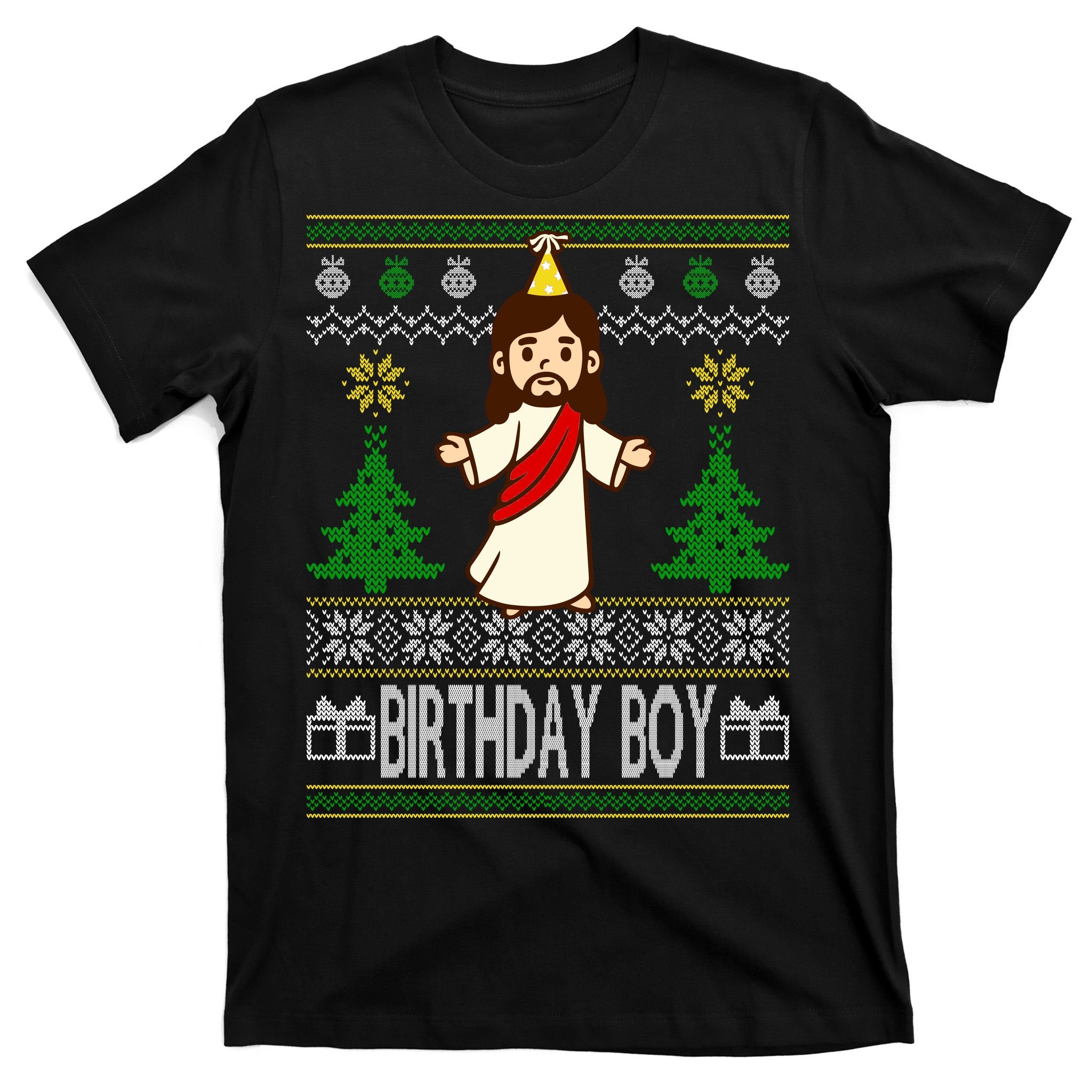 Jesus Birthday Boy Ugly Christmas T-Shirt