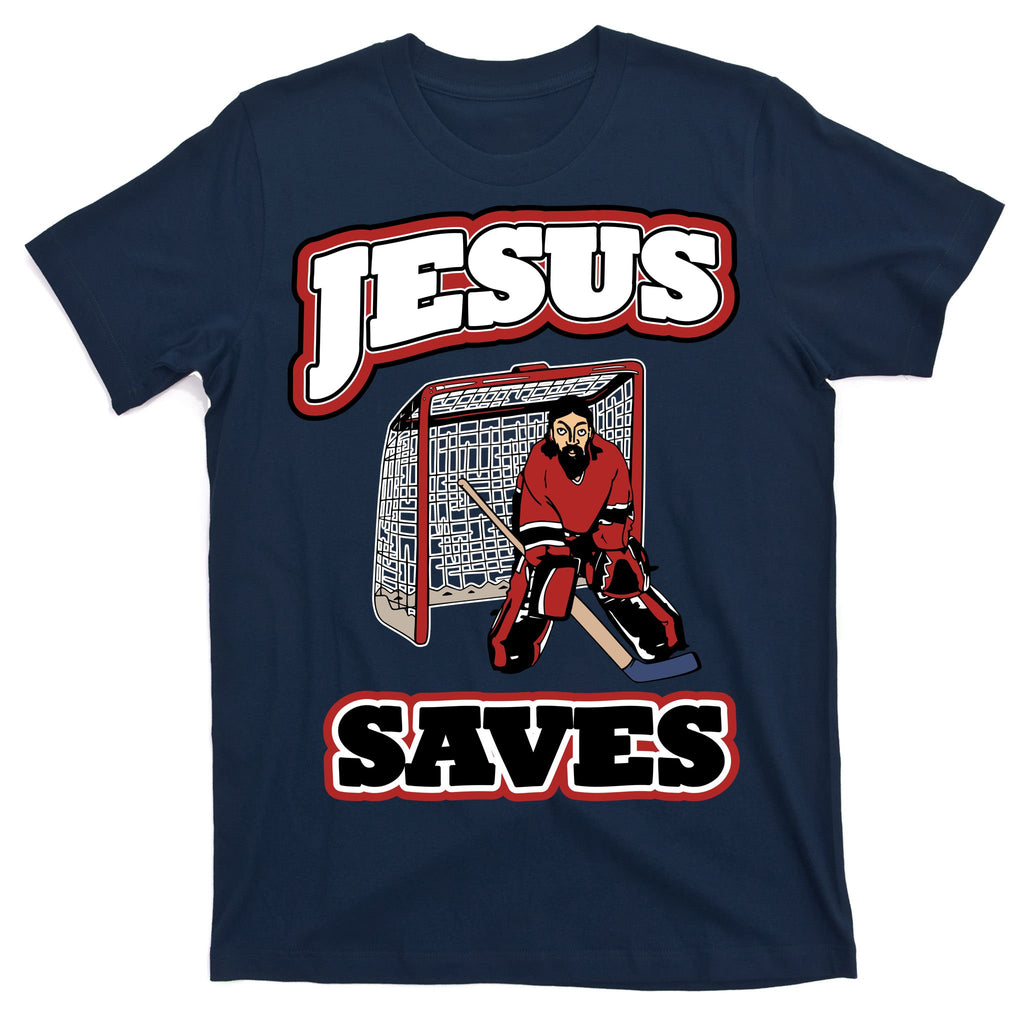 Jesus Saves Hockey Goalie T-Shirt