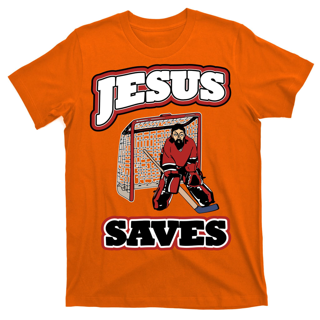 Jesus Saves Hockey Goalie T-Shirt