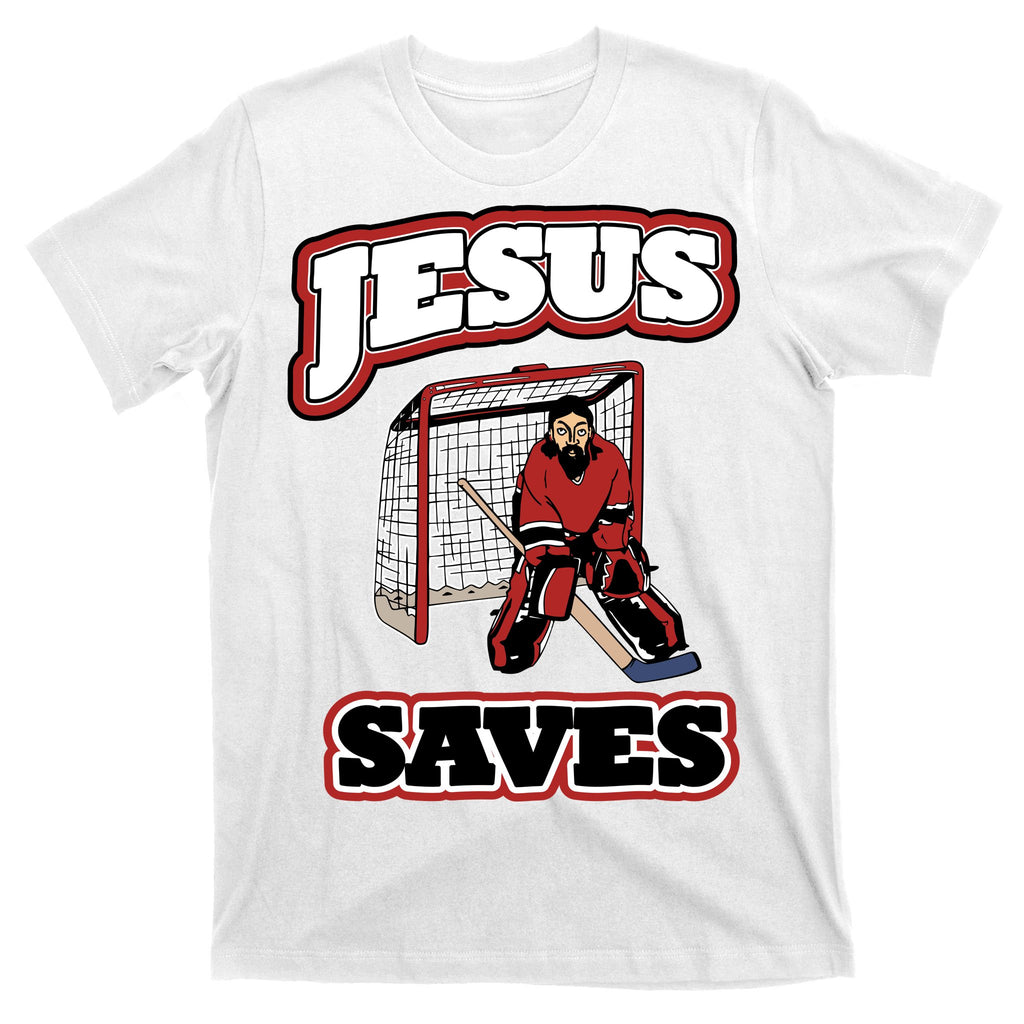 Jesus Saves Hockey Goalie T-Shirt