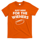 Just Here For The Wieners Funny Hot Dog 4th Of July American T-Shirt