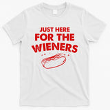 Just Here For The Wieners Funny Hot Dog 4th Of July American T-Shirt