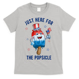 Just Here For The Popsicle 4th Of July Funny Festive T-Shirt