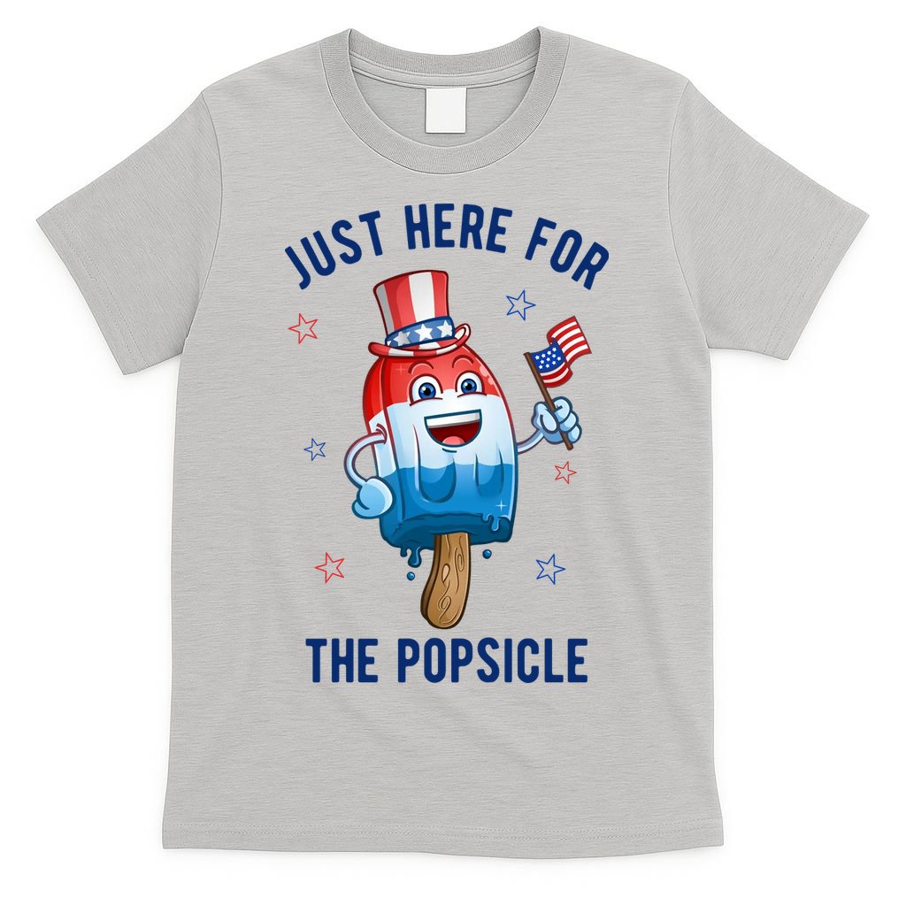 Just Here For The Popsicle 4th Of July Funny Festive T-Shirt