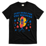 Just Here For The Wieners Funny Hot Dog 4th Of July T-Shirt