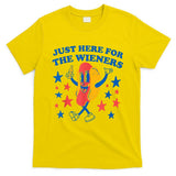 Just Here For The Wieners Funny Hot Dog 4th Of July T-Shirt