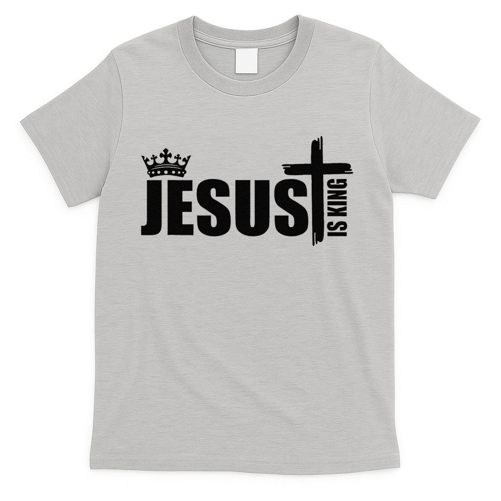 Jesus Is King Simple Crown Logo T-Shirt