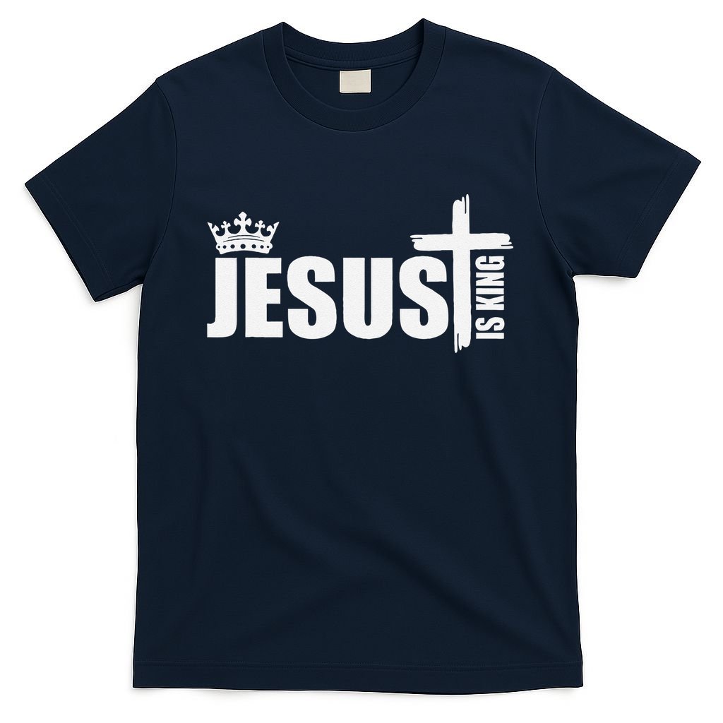 Jesus Is King Simple Crown Logo T-Shirt