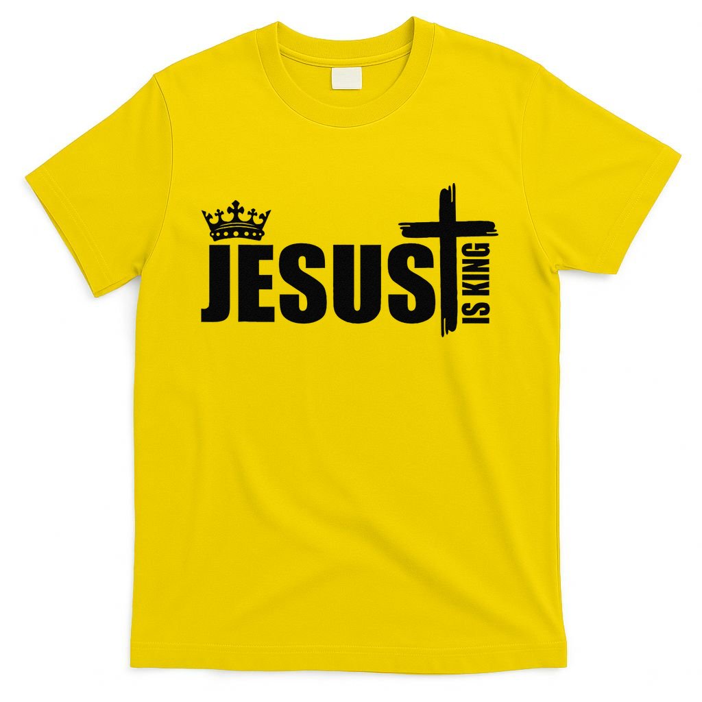 Jesus Is King Simple Crown Logo T-Shirt