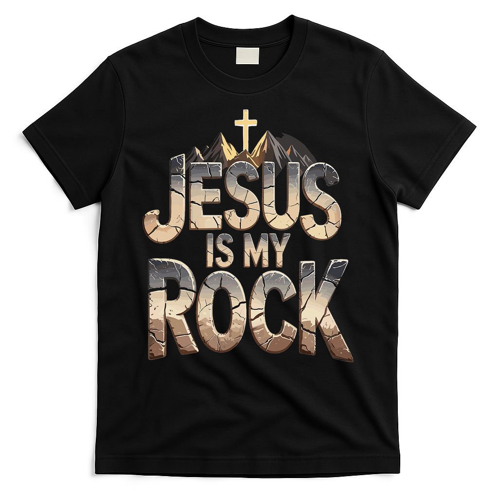 Jesus Is My Rock Religious Christian Biblical T-Shirt
